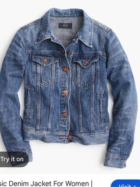 J.Crew Classic Denim Jacket M